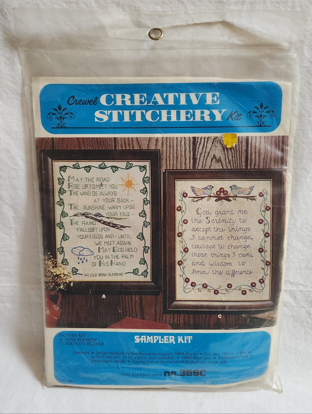 Creative Stitchery Crewel Sampler Kit - Serenity Prayer